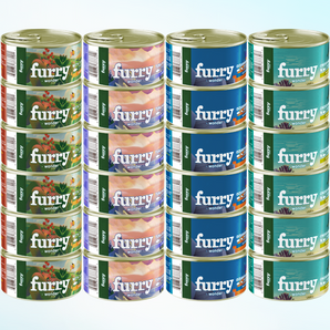 Furry Wonder 猫用缶詰· 4種フレーバーセット(各6缶・計24缶)
