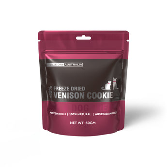 REEZE DRIED VENISON COOKIE フリーズドライ 鹿肉クッキー 犬猫用おやつ 50g
