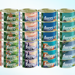 Furry Wonder 　犬猫用缶詰　全種ミックス 缶セット（8種×各3缶・計24缶）定期便対応