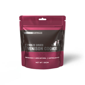 REEZE DRIED VENISON COOKIE フリーズドライ 鹿肉クッキー 犬猫用おやつ 50g