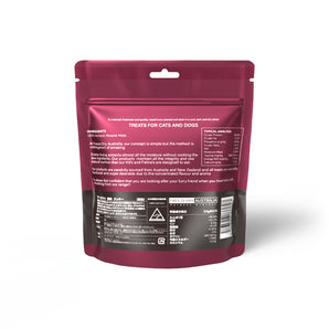 FREEZE DRIED VENISON COOKIE 鹿肉クッキーの商品パッケージ裏面 50g