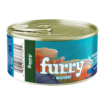 Furry Wonder チキンとパンプキン、ツナのソース仕立て 犬用総合栄養食 缶詰 ウェットフード 85g