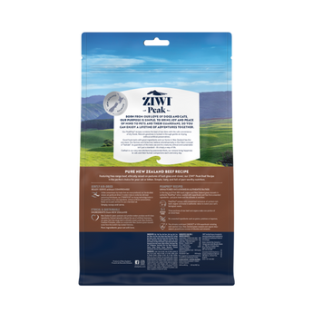 ZIWI 猫用エアドライフード グラスフェッドビーフ 商品パッケージ裏面